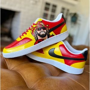 Custom painted Nike men’s court vision low macho man Randy savage WWE sneakers